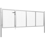  Vrtna vrata Čelik 350x75 cm Srebrna | shoptok.hr