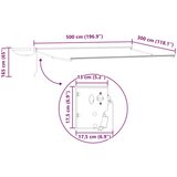  Električni zložljiv senčnik Rdeča, Bela, Antracit 5 x 3 m, (5000211028) | Shoptok.si