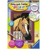 Ravensburger Slikanje po številkah z barvnimi motivnimi linijami - Konj v hlevu | Shoptok.si