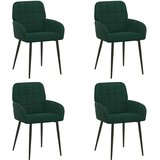  Trpezarijske stolice 4 pcs Baršun Tamnozelena 57 x 50 x 85 cm | shoptok.hr