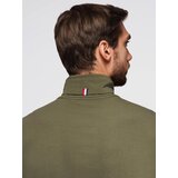 Ombre Men's plain turtleneck longsleeve - dark olive green | ePonuda.com