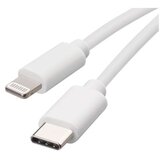 Kabel USB-C / i16P - Lightning Mfi, polnjenje, podatki, 1 m, bela | Shoptok.si