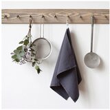 Linen Tales Temno siva lanena krpa, 65 x 45 cm Cene
