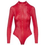 Cottelli Snakeskin Long Sleeve Body 2644444 Red S | Shoptok.si