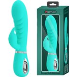 Pretty Love Prescott Red Super Soft Silicone Dual Vibrator Aqua Green Cene
