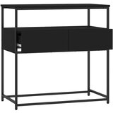  Konzolni stol crni 75 x 40 x 75 cm od konstruiranog drva | shoptok.hr