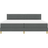 Krevet s opruga kutije Tamno siva 200 x 200 cm tkanina | Eponuda.com