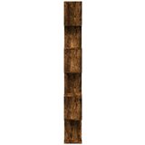 vidaXL Pregrada s knjižno omaro 6-nadstr. dimljen hrast 70x24x193 cm | Shoptok.si