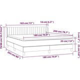  Box spring postelja z vzmetnico svetlo siva 180x200 cm blago, (20791142) | Shoptok.si