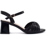 GOODIN Black elegant sandals with a low heel Cene