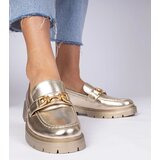 Gemre Golden elegant faux leather loafers Danetti | shoptok.hr