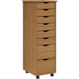  The Living Store Premična omarica s predali MOSS medeno rjava trdna borovina - Premična Omarica, (21444940) | Shoptok.si