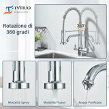 TVTIUO krom 3-potna kuhinjska armatura s filtrom | Shoptok.si