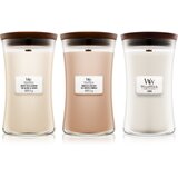 WoodWick Linen, Tea & Sea Salt set set Cene