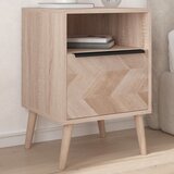 vidaXL Nočna omarica sonoma hrast 38,5x38,5x57 cm inženirski les Cene