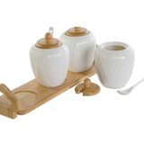 Zdjela za Šećer DKD Home Decor Bijela Prirodno Bambus Porculan 31 x 9 x 7 cm 4 Dijelovi | shoptok.hr