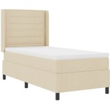  Krevet s opruga kutije s jastukom Krema 190 x 90 cm tkanina | shoptok.hr