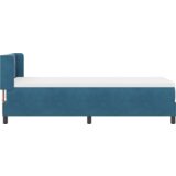 Box Spring Krevet s Madracem Tamnoplavi 80x200 cm Baršun | shoptok.hr
