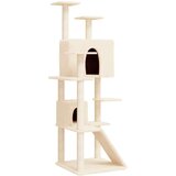  Penjalica za mačke sa stupovima za grebanje krem 153 cm | shoptok.hr