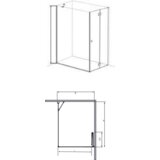 Sanotechnik tuš stena young &amp; duet MF100 z levim odpiranjem M12100FL | Shoptok.si