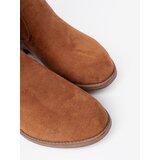 Shelvt Caramel ankle boots with crinkled upper | Shoptok.si