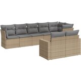  The Living Store Vrtna sedežna garnitura 8-delna z blazinami bež poli ratan - Vrtna Sedežna Garniture, (21453121) | Shoptok.si