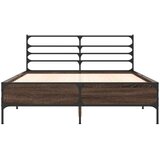  Okvir za krevet smeđi hrast 120x190cm konstruirano drvo i metal | shoptok.hr