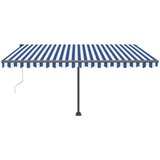  Prostostoječa avtomatska tenda 450x300 cm modra/bela, (20729126) | Shoptok.si