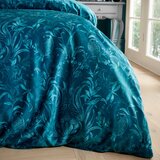 Catherine Lansfield Modra žametna posteljnina za zakonsko posteljo 200x200 cm Regal Birds – | Shoptok.si