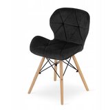 Set okrugli stol TODI 80 crni + 4 stolice LAGO crne boje | shoptok.hr