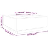 vidaXL Stolić za kavu bijeli 100 x 100 x 40 cm od konstruiranog drva | shoptok.hr