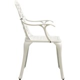  3-dijelni bistro set od lijevanog aluminija bijeli | shoptok.hr