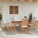  Vrtna stolica 4 pcs Smeđa i bijela 57 x 71,5 x 104 cm | Eponuda.ba