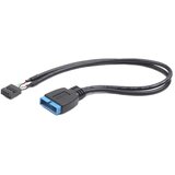  USB adapter kabl interni GEMBIRD, USB 2.0 to USB 3.0, 20 pin.male to 9pin front USB, CC-U3U2-01 | Eponuda.ba