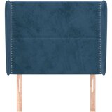  Vzglavje z ušesi temno modra 93x23x118/128 cm žamet | Shoptok.si
