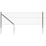 vidaXL Šesterokotna Ograja Siva 0.6x100 m Jeklo, Ograda Stebri s Špico 13 kos Ø32 mm 80 cm Galvanizirano Jeklo | Shoptok.si