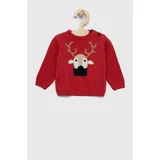 Birba&Trybeyond Otroški pulover s primesjo volne rdeča barva