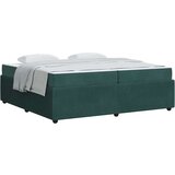 vidaXL Okvir kreveta s madracem Tamnozelena 200 x 200 cm Baršun | shoptok.hr