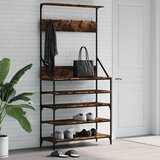 vidaXL Stalak za odjeću i cipele boja hrasta 90x34x184 cm Cijene
