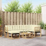  Set vanjskih sofa 7 kom. Bijela i krem | shoptok.hr