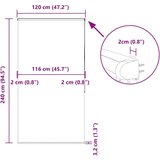 vidaXL Rolo zavjesa za tuš s kazetom 120x240 cm širina tkanine 116 cm | shoptok.hr