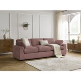 Bobochic Paris Rožnata sedežna garnitura iz rebrastega žameta 250 cm Belair – | Shoptok.si