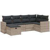 Maison Chic Seti vrtnega pohištva - Vrtna garnitura - Vrtni pohištvo set 6-delna z blazinami siv poli ratan, (21806030) | Shoptok.si