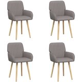 vidaXL Jedilni stoli 4 pcs Blago Taupe 56,5 x 50 x 87,5 cm, (5000296609) | Shoptok.si