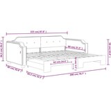  Dnevni krevet na razvlačenje crni 80 x 200 cm od tkanine | shoptok.hr