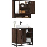 vidaXL 2-dijelni set kupaonskog namještaja boja smeđeg hrasta drveni | shoptok.hr
