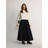 Reserved pulover z okrasnimi naborki na ramenih - ebenovina | Shoptok.si