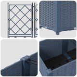  Vrtna saksija 3 pcs Sivi 120 x 40 x 143 cm Plastika | shoptok.hr