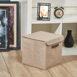 Mioli Decor Svetlo rjava škatla za shranjevanje s pokrovom iz jute 30x30x30 cm – | Shoptok.si