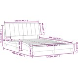 vidaXL Krevet s madracem plavi 120 x 200 cm baršunasti | shoptok.hr